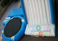 CE White / Blue Inflatable Sports Games Hire Bouncy Waterproof For Pool