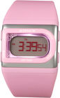 Light Pink Waterproof Womens Digital Watches With Lithium Battery