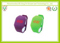 Modern Orange Silicone Rubber Wrist Watches With Led / Touch Screen