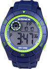 Blue 48.0mm Men Round Digital LCD watches 100M Water Resistant JJ
