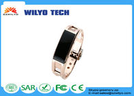 Anti-lost Metal Bluetooth Wrist Watch Health Bracelet Gold Music Display Incoming Call WD8