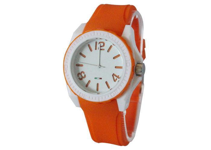 Rotatable Golf Wrist Watch with Silicone Band , Sport Analog Watch
