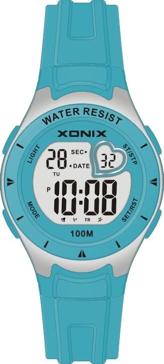 10 Atm Water Proof El Light Lithium Battery Sporty Quartz Digital Watches For Girl And Boy
