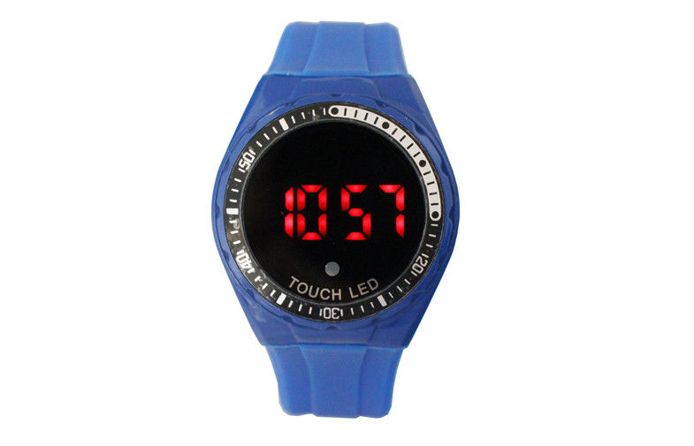 Blue Silicone LED Digital Wrist Watch Boys Sport Electronic Watch