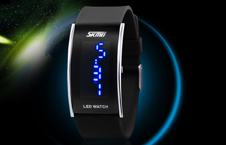 Unisex PU Band LED Digital Wrist Watch 3 ATM Water Resistant