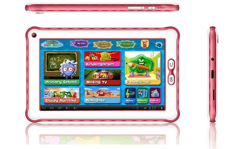 7'' kids learning tablet with Android 4.2 , Blue / Yellow / Green / Red / Pink