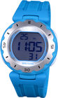 Cyan Blue LCD Chronograph Womens Digital Watches With Water Resistance 100M
