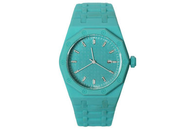 Kids Green Quartz Sport Watch 10 Sides Case / Personalized Sport Watch