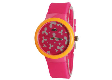 Plastic Case Quartz Sport Watch / Red Girls Quartz Movement Watch
