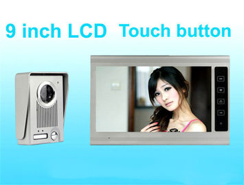 9" LCD body sensors villa intercom system color video door camera for residential intercom systems