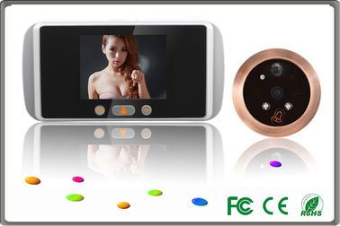 residential intercom systems LCD digital peephole door viewer of English / French / Spanish