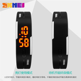 Thin Digital Small Led Digital Watch Black 3 ATM Waterproof For Boys