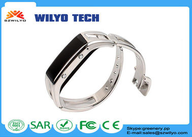 Anti-lost Metal Bluetooth Wrist Watch Health Bracelet Gold Music Display Incoming Call WD8