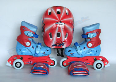 Kids Outdoor Quad Roller Skates with Helmet / Protective Gear Fashion and Safety
