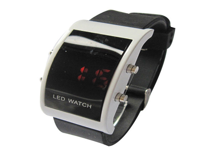 Fashion Big Face Men LED Digital Wrist Watch Touch Screen With Red LED Lights