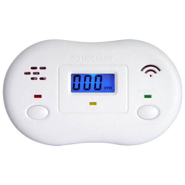 Battery Operated Carbon Monoxide Alarm Detector with DC Adapter