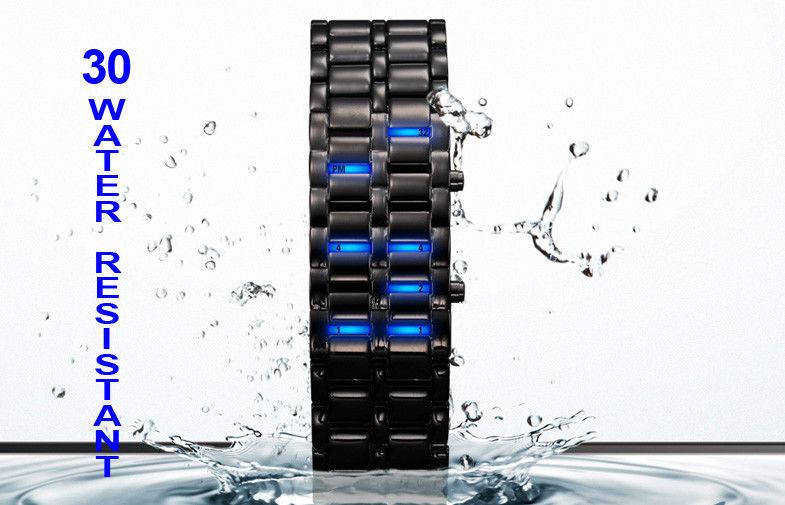 Water Resistant LED Digital Wrist Watch , Man Iron Samurai Watch