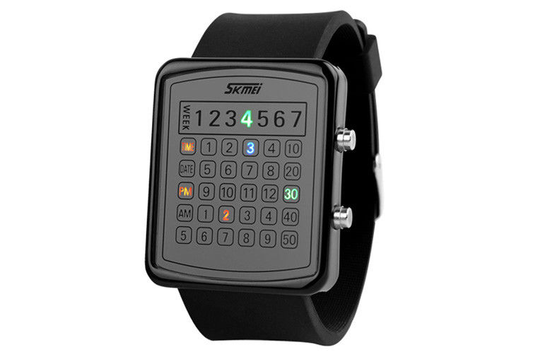 EL Backlight Silicone LED Digital Wrist Watch 30m Water Resistant