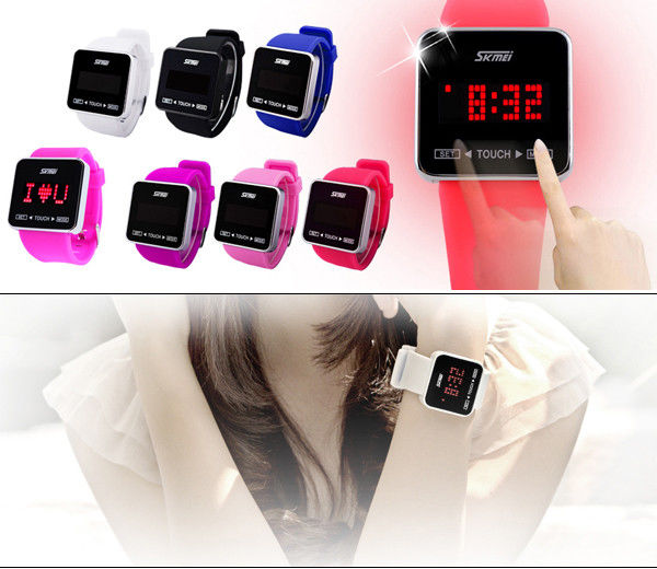 Design Japan Movement Touch Screen LED Digital Watches For Lovers