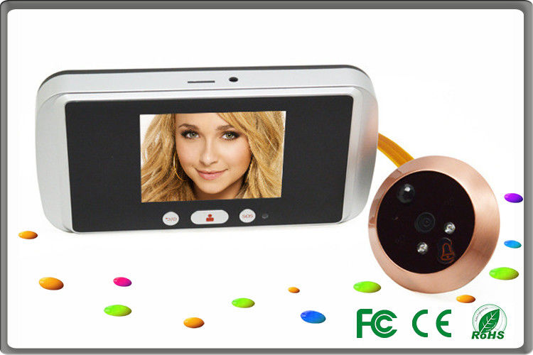residential intercom systems LCD digital peephole door viewer of English / French / Spanish