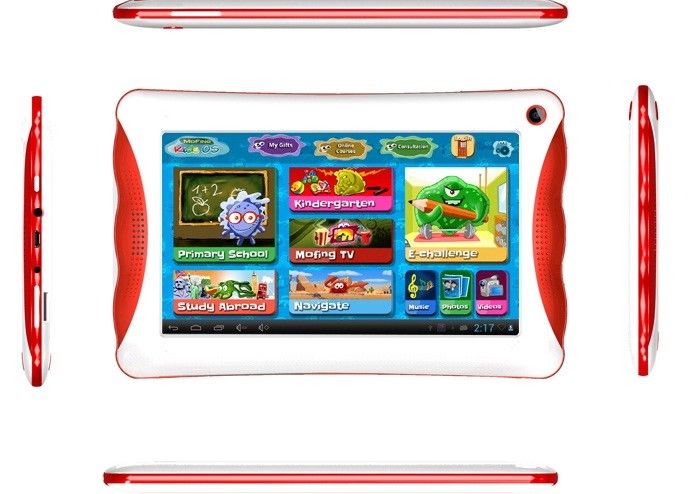 Red / Yellow / Green Allwinner A23 Kids Educational Tablet with dual camera