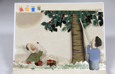 Paper Card Custom Board Book Printing Kids Learning , Non-toxic